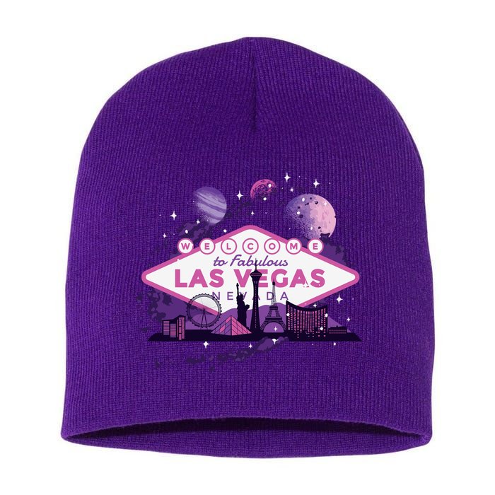 Welcome To Fabulous Las Vegas Short Acrylic Beanie