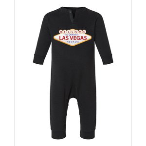 Welcome To Fabulous Las Vegas Sign Infant Fleece One Piece