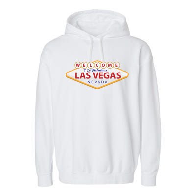 Welcome To Fabulous Las Vegas Sign Garment-Dyed Fleece Hoodie