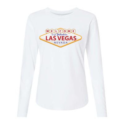 Welcome To Fabulous Las Vegas Sign Womens Cotton Relaxed Long Sleeve T-Shirt