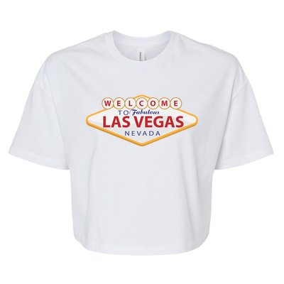 Welcome To Fabulous Las Vegas Sign Bella+Canvas Jersey Crop Tee