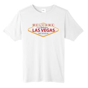 Welcome To Fabulous Las Vegas Sign Tall Fusion ChromaSoft Performance T-Shirt