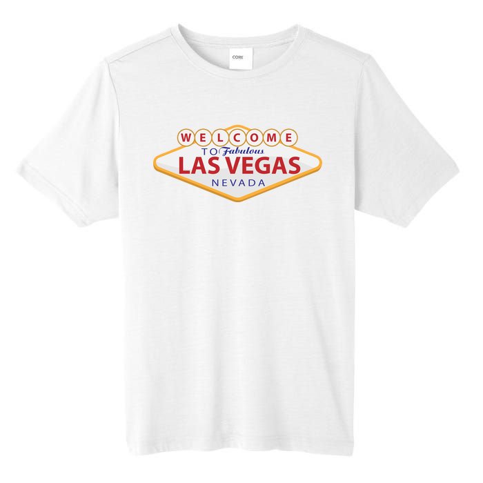 Welcome To Fabulous Las Vegas Sign Tall Fusion ChromaSoft Performance T-Shirt