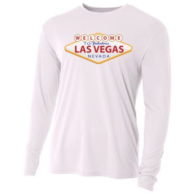 Welcome To Fabulous Las Vegas Sign Cooling Performance Long Sleeve Crew