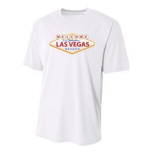 Welcome To Fabulous Las Vegas Sign Youth Performance Sprint T-Shirt