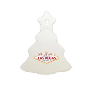 Welcome To Fabulous Las Vegas Sign Ceramic Tree Ornament