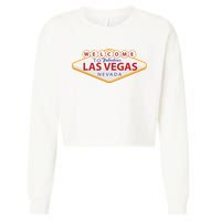 Welcome To Fabulous Las Vegas Sign Cropped Pullover Crew