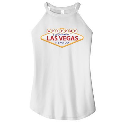 Welcome To Fabulous Las Vegas Sign Women’s Perfect Tri Rocker Tank