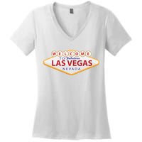 Welcome To Fabulous Las Vegas Sign Women's V-Neck T-Shirt