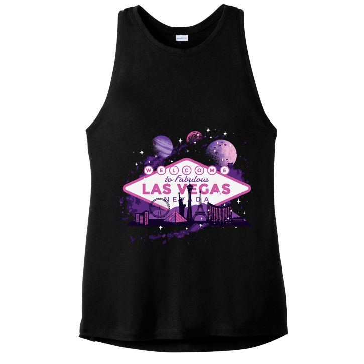 Welcome To Fabulous Las Vegas Universe Ladies PosiCharge Tri-Blend Wicking Tank