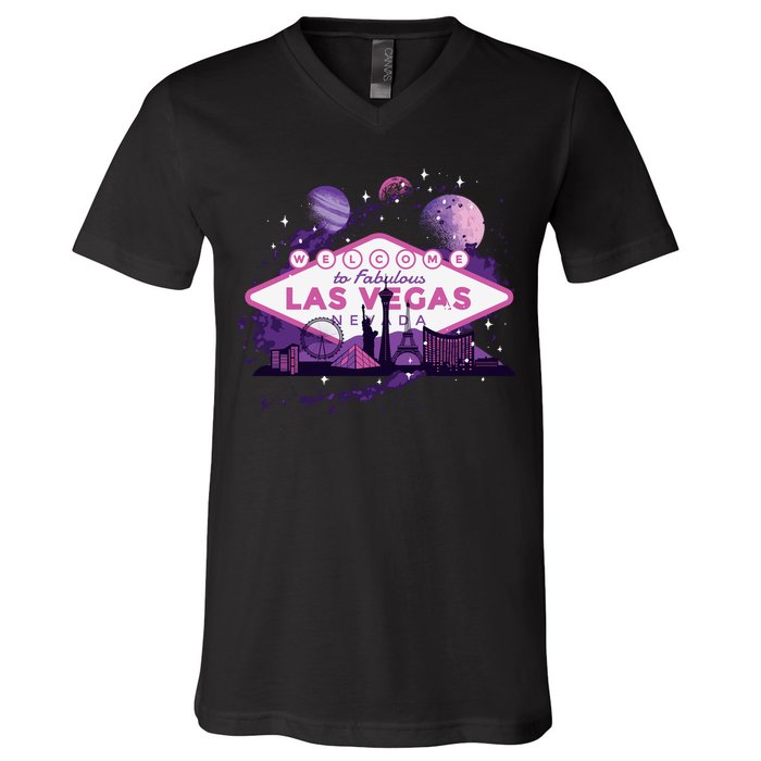 Welcome To Fabulous Las Vegas Universe V-Neck T-Shirt