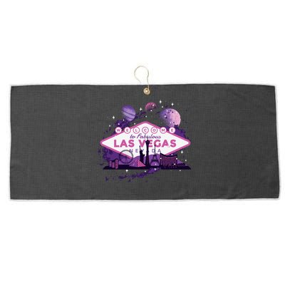 Welcome To Fabulous Las Vegas Universe Large Microfiber Waffle Golf Towel