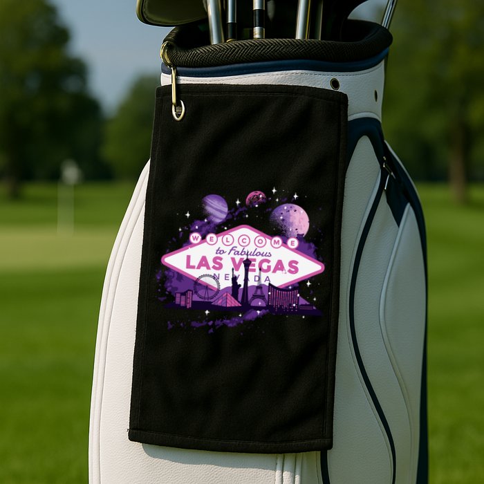 Welcome To Fabulous Las Vegas Universe Golf Towel