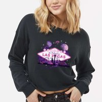Welcome To Fabulous Las Vegas Universe Cropped Pullover Crew
