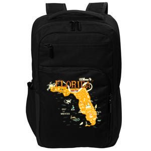 Welcome To Florida Cool Tourist Map Impact Tech Backpack