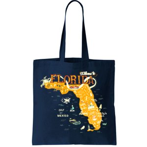 Welcome To Florida Cool Tourist Map Tote Bag