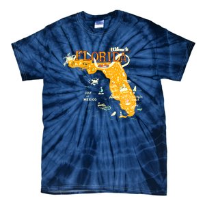 Welcome To Florida Cool Tourist Map Tie-Dye T-Shirt