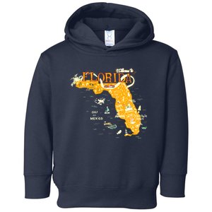 Welcome To Florida Cool Tourist Map Toddler Hoodie