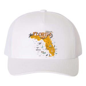 Welcome To Florida Cool Tourist Map Yupoong Adult 5-Panel Trucker Hat