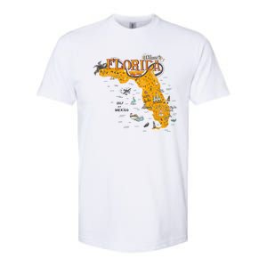 Welcome To Florida Cool Tourist Map Softstyle CVC T-Shirt