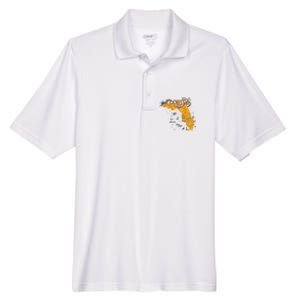 Welcome To Florida Cool Tourist Map Men's Origin Performance Pique Polo