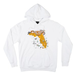 Welcome To Florida Cool Tourist Map Hoodie