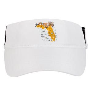 Welcome To Florida Cool Tourist Map Adult Drive Performance Visor