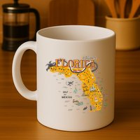 Welcome To Florida Cool Tourist Map Mug