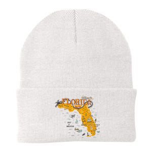 Welcome To Florida Cool Tourist Map Knit Cap Winter Beanie