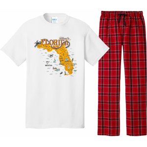 Welcome To Florida Cool Tourist Map Pajama Set