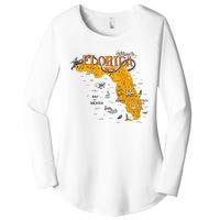 Welcome To Florida Cool Tourist Map Women's Perfect Tri Tunic Long Sleeve Shirt