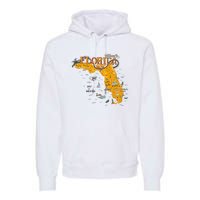 Welcome To Florida Cool Tourist Map Premium Hoodie