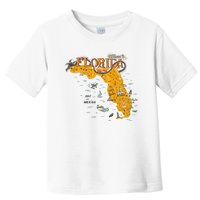 Welcome To Florida Cool Tourist Map Toddler T-Shirt