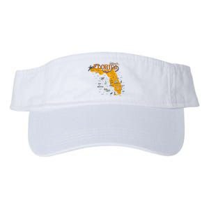 Welcome To Florida Cool Tourist Map Valucap Bio-Washed Visor