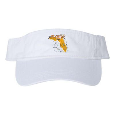 Welcome To Florida Cool Tourist Map Visor