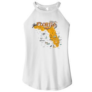 Welcome To Florida Cool Tourist Map Women's Perfect Tri Rocker Tank