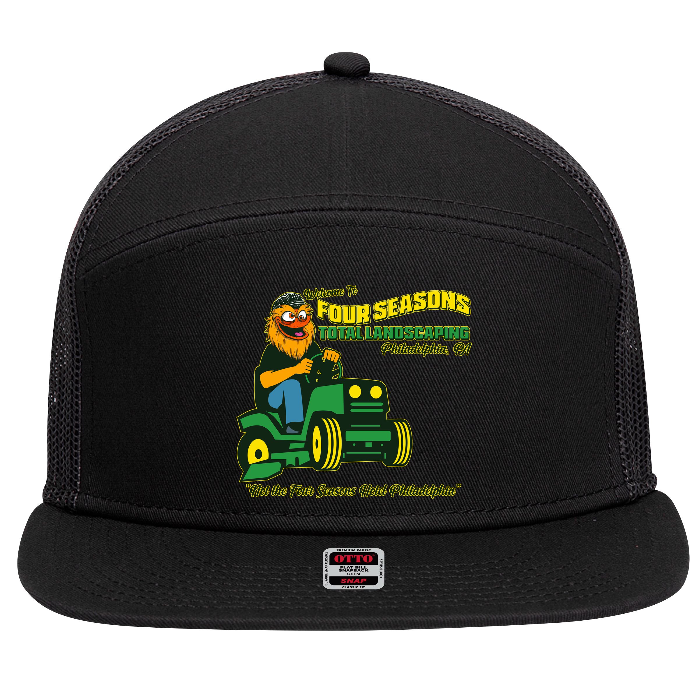 Welcome To Four Season Total Landscaping Philadelphia 7 Panel Mesh Trucker Snapback Hat