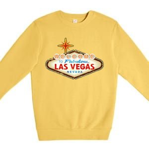 Welcome to Las Vegas Classic Sign Premium Crewneck Sweatshirt