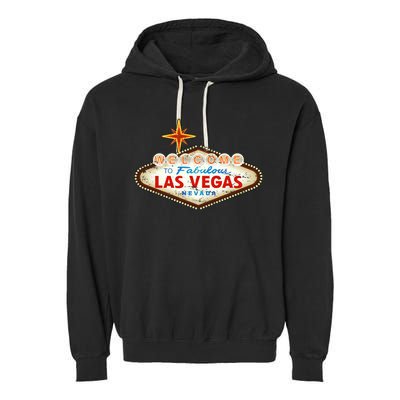 Welcome to Las Vegas Classic Sign Garment-Dyed Fleece Hoodie