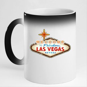 Welcome to Las Vegas Classic Sign 11oz Black Color Changing Mug