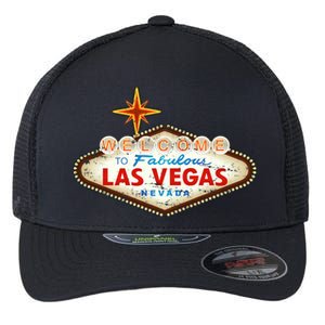 Welcome to Las Vegas Classic Sign Flexfit Unipanel Trucker Cap