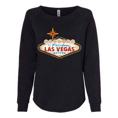 Welcome to Las Vegas Classic Sign Womens California Wash Sweatshirt