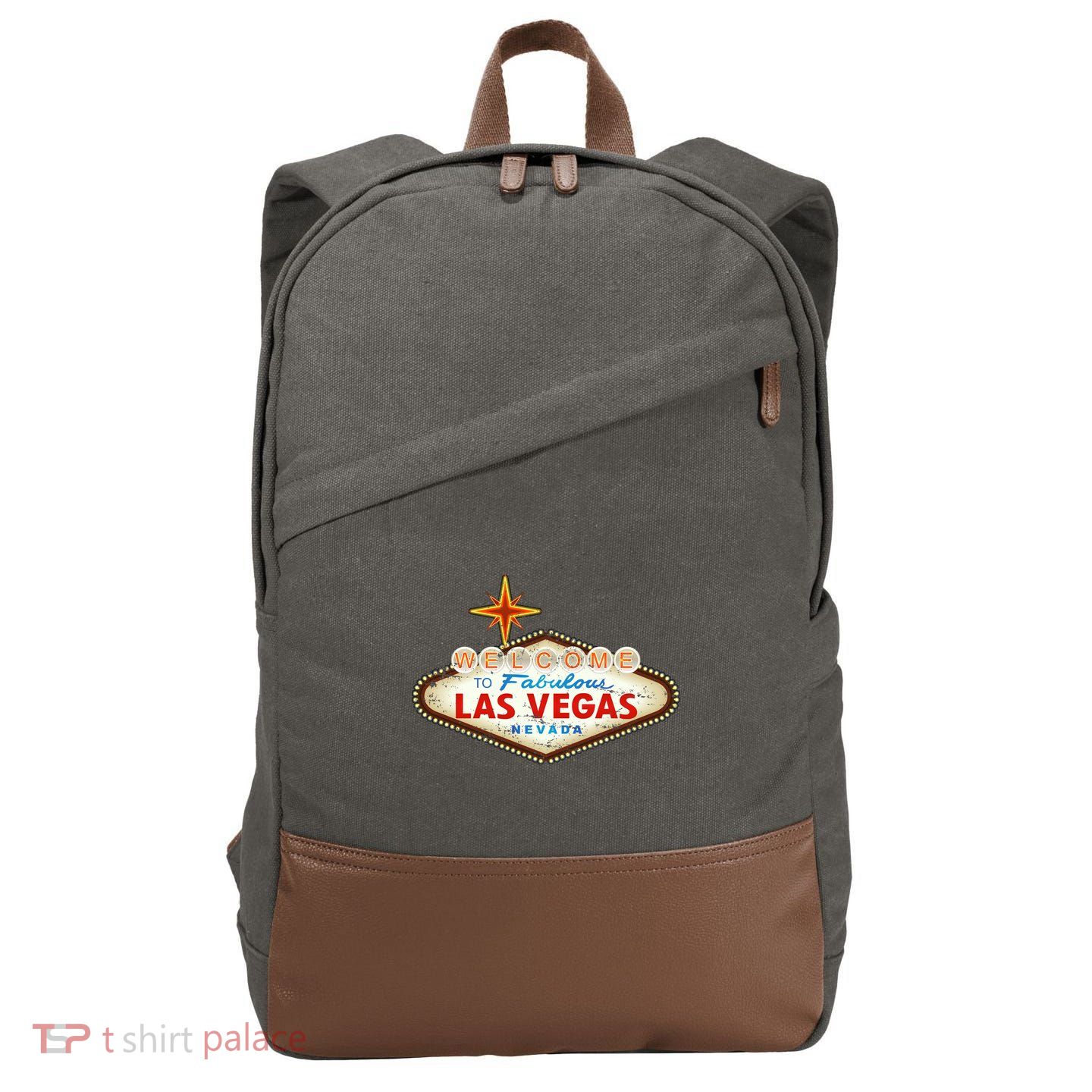 Welcome to Las Vegas Classic Sign Cotton Canvas Backpack