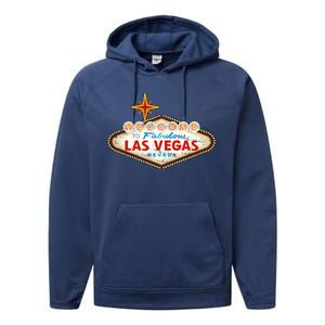 Welcome to Las Vegas Classic Sign Performance Fleece Hoodie