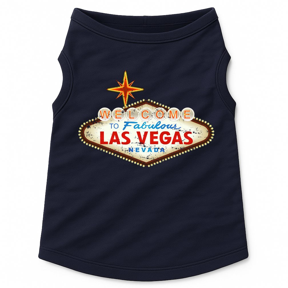 Welcome to Las Vegas Classic Sign Doggie Tank