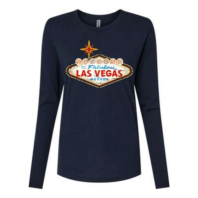 Welcome to Las Vegas Classic Sign Womens Cotton Relaxed Long Sleeve T-Shirt