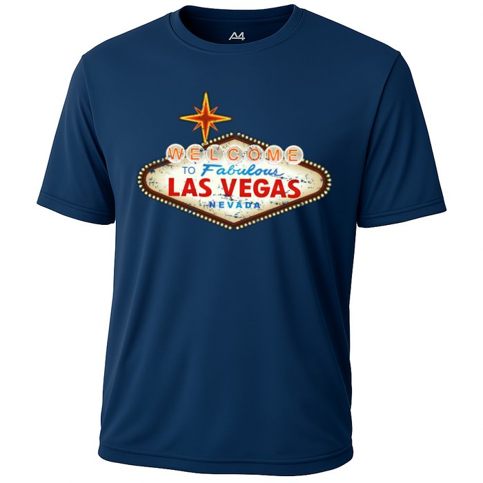 Welcome to Las Vegas Classic Sign Cooling Performance Crew T-Shirt