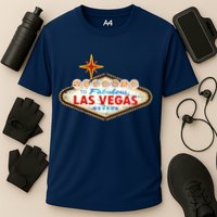 Welcome to Las Vegas Classic Sign Cooling Performance Crew T-Shirt