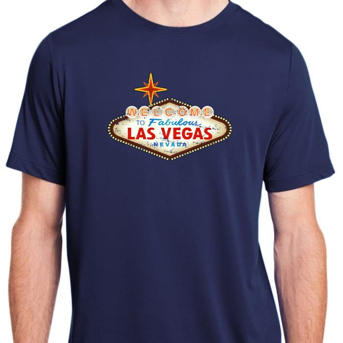 Welcome to Las Vegas Classic Sign Adult ChromaSoft Performance T-Shirt