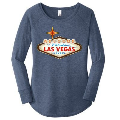 Welcome to Las Vegas Classic Sign Women's Perfect Tri Tunic Long Sleeve Shirt